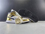 Air Jordan 1 Mid Metallic Gold Black White - DC1419-700 - 5