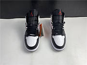 Air Jordan 1 Mid Black Chile Red White - 554724-075 - 2