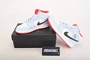 Air Jordan 1 Mid Half Blue Polka Dot Swoosh - 555112-400 - 2