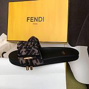 Fendi VERTIGO Brown satin slides - 8X8142AE7SF0R7V - 3