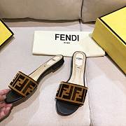 Fendi Two Tone Zucca Velvet Flat Slides - 4