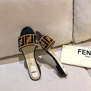 Fendi Two Tone Zucca Velvet Flat Slides - 3