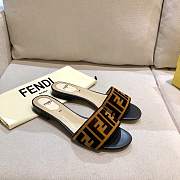 Fendi Two Tone Zucca Velvet Flat Slides - 2