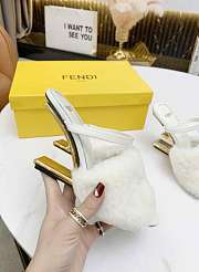 FENDI FIRST White sheepskin high-heeled sandals - 8R8212AHGJF0CA4 - 1