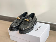 Celine Margaret Loafer With Triomphe Chain In Polished Bull Black - 1