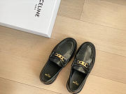 Celine Margaret Loafer With Triomphe Chain In Polished Bull Black - 2