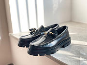 Celine Margaret Loafer With Tassels In Polished Bull Black - 5