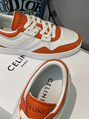 Celine Trainer Low Lace-up Sneaker Optic White Orange - 2