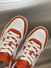 Celine Trainer Low Lace-up Sneaker Optic White Orange - 4