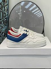 Celine Trainer Low Lace-up Sneakers Optic White Blue - 345033338C.01DB - 5