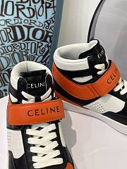 Celine CT-03 Trainer High Top With Scratch Sneakers Black Orange - 344513338C.38OO - 3