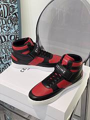 Celine CT-03 Trainer High Top With Scratch Sneakers Black Red - 344513338C.38BR - 5