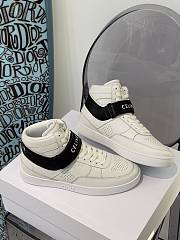 Celine CT-03 Trainer High Top With Scratch Sneakers Optic White Black - 344513338C.01OK - 2