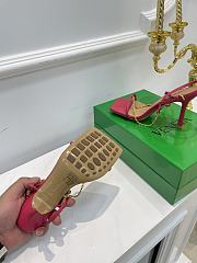 Bottega Veneta Hot Pink Stretch chain-strap Sandals - 5