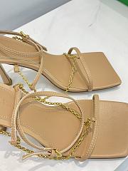 Bottega Veneta Beige Stretch chain-strap Sandals - 4