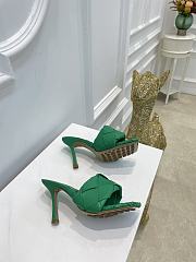 Bottega Veneta Green Quilted Leather Lido Mules - 4