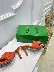 Bottega Veneta Orange Quilted Leather Lido Mules - 2