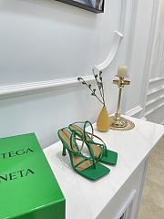 Bottega Veneta Green Strappy Stretch Heeled Sandals - 4