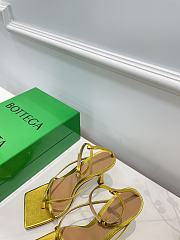 Bottega Veneta Yellow Strappy Stretch Heeled Sandals - 4