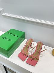 Bottega Veneta Pink Strappy Stretch Heeled Sandals - 5