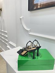 Bottega Veneta Black Strappy Stretch Heeled Sandals - 5