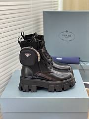 Prada Strapped Pouch Combat Boots 0074 - 1