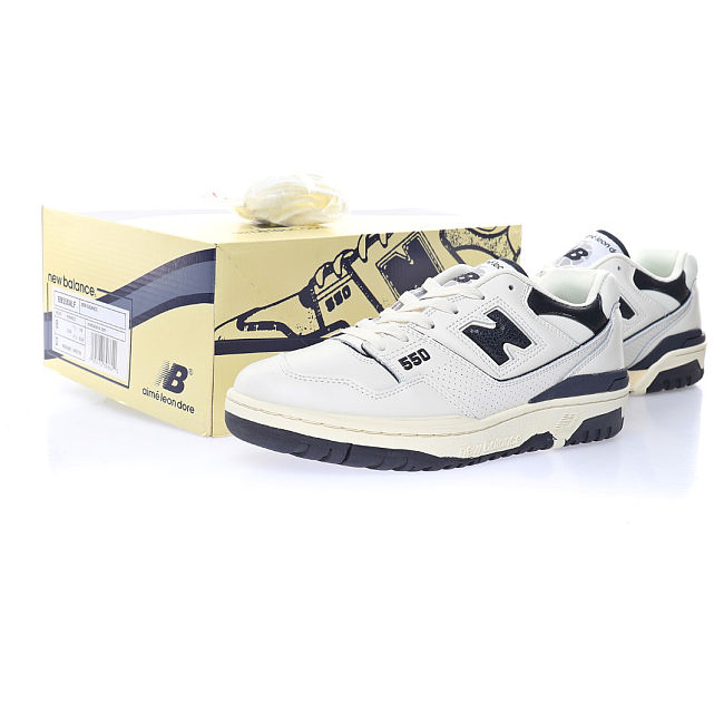 New Balance 550 Aime Leon Dore White Navy - BB550ALF - 1