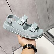 Chanel Mint Rubber Dad Sandals - 3