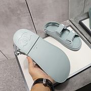 Chanel Mint Rubber Dad Sandals - 5