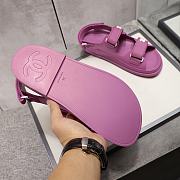 Chanel Purple Rubber Dad Sandals - 3