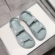 Chanel Mint Rubber Dad Sandals - 2