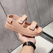 Chanel Rose Gold Rubber Dad Sandals  - 5