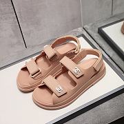 Chanel Rose Gold Rubber Dad Sandals  - 2