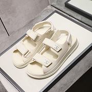 Chanel Cream Rubber Dad Sandals  - 4