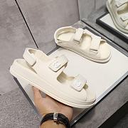 Chanel Cream Rubber Dad Sandals  - 3