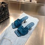 Bottega Veneta Marine Blue Paded Sandals - 1