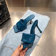 Bottega Veneta Marine Blue Paded Sandals - 3