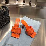 Bottega Veneta Orange Paded Sandals - 4