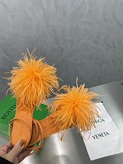 	 Bottega Veneta Orange Feather Dot Sandals - 3