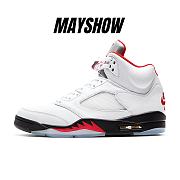 Air Jordan 5 Retro Fire Red Silver Tongue - DA1911-102  - 1