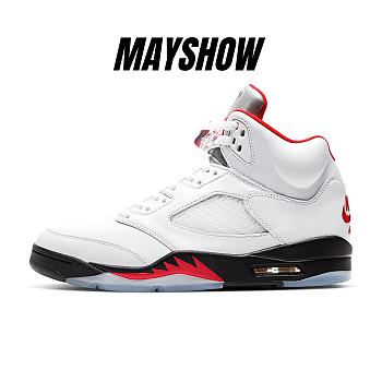 Air Jordan 5 Retro Fire Red Silver Tongue - DA1911-102 