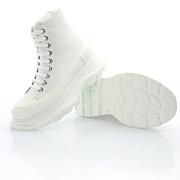 Alexander McQueen Tread Slick Lace Up Boot White White - 604254W4L329000 - 4