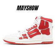 AMIRI Skel Panelled High Top White Red - MFS002-124 - 1