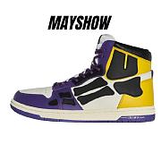 AMIRI Skel Panelled High Top Gold Purple - 1