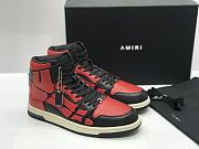 AMIRI Skel Panelled High Top Red Black - 3