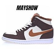 Air Jordan 1 Mid Brown Fleece - DO6699-200 - 1