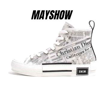 Dior B23 High Top Daniel Arsham Newspaper - 3SH118YUO_H069