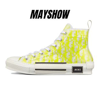 Dior B23 High Top White Yellow Oblique - 3SH118YNT H160