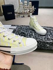 Dior B23 High Top White Yellow Oblique - 3SH118YNT H160 - 5