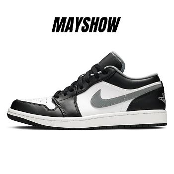 Air Jordan 1 Low Black White Grey - 553558-040